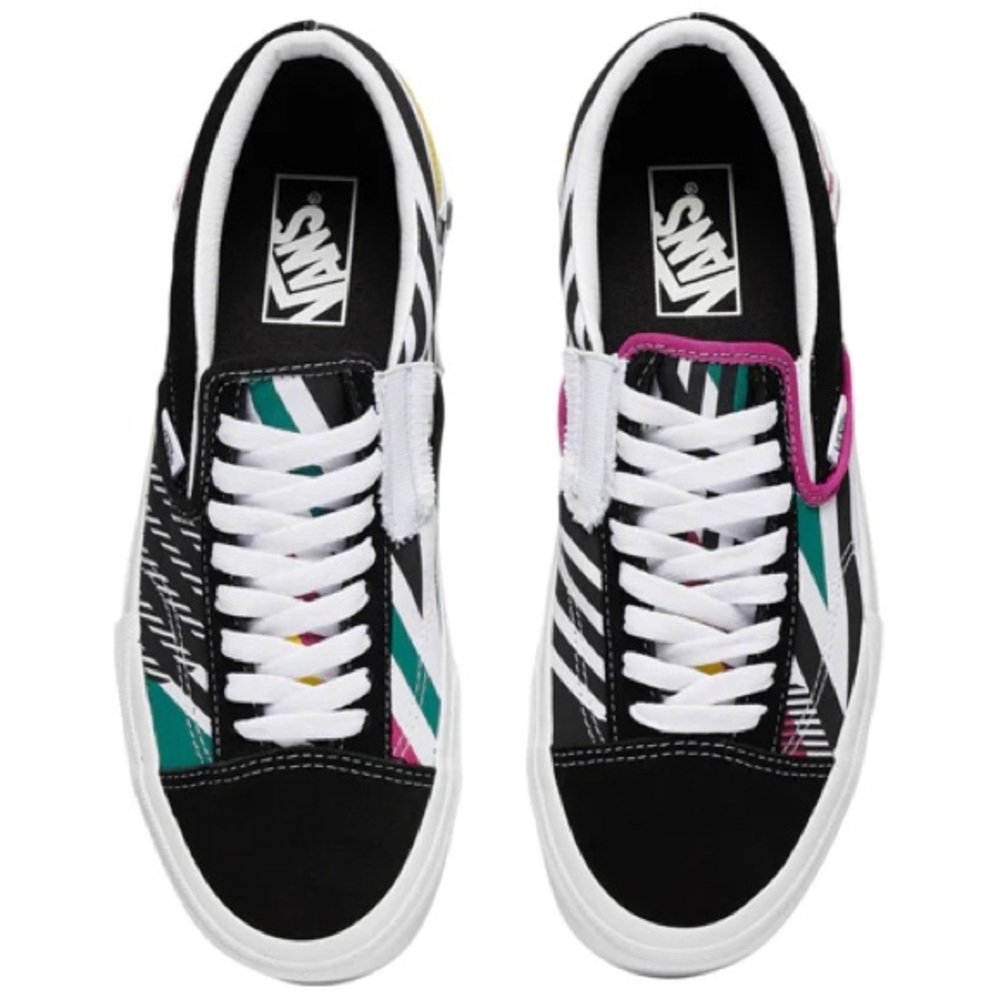 Vans Black, Yellow, and Teal Sneakers - Picture 3 of 3